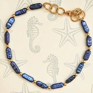 Natural Blue Keshi Pearls Sticks Necklace